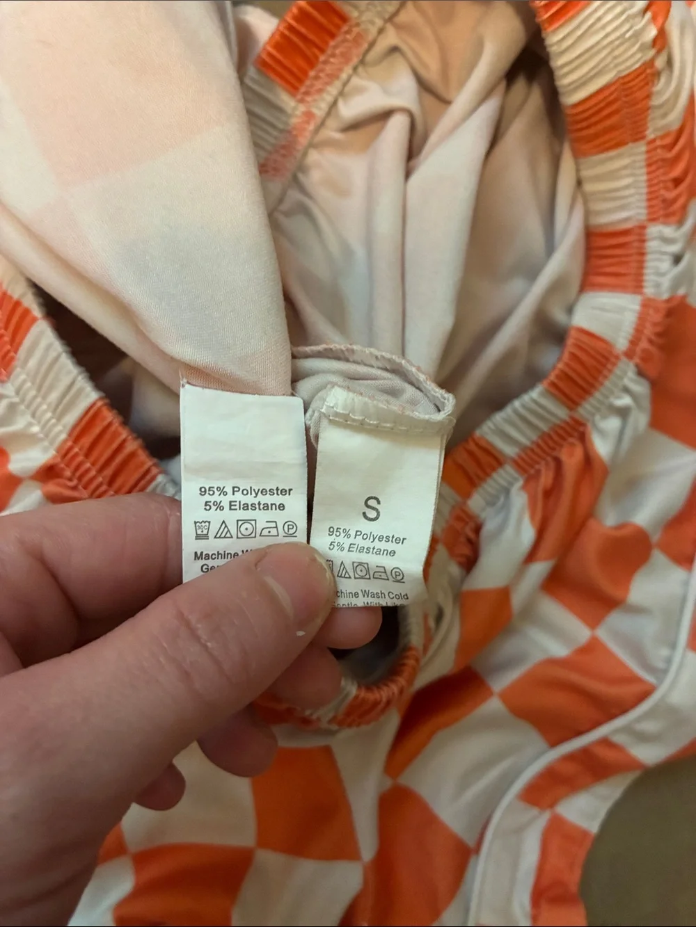 Orange Checker Pajama Set